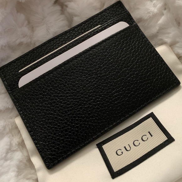 Gucci Black Zumi Leather Card Case - Picture 3 of 3